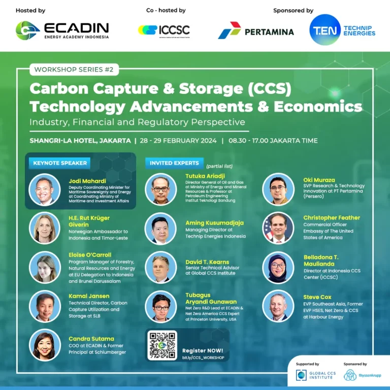 WORKSHOP SERIES #2 Carbon Capture & Storage (CCS) | Technology Advancements & Economics Industry, Financial and Regulatory Perspective